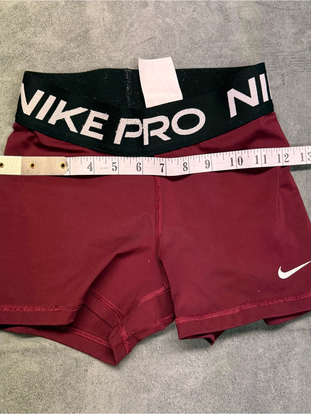 Women's Maroon Compression Shorts - Picture 5 of 6